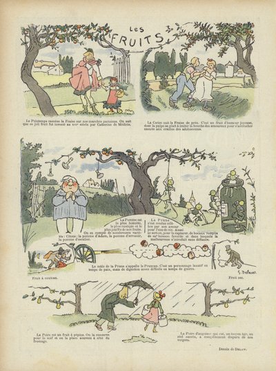 果物。ル・リールのイラスト 作： Georges Delaw