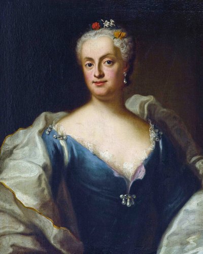 Marie-Anne de Saxe - (Marie Anne de Saxe) - ザクセンのマリア アンナ ソフィア、バイエルン選帝侯 (1728-1797) - ジョージ デスマレ (1697-1776)。 キャンバスに油彩 サイズ : 80x64.5 cm 個人蔵 作： Georges Desmarées