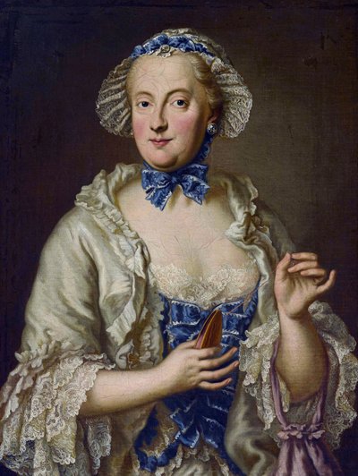 Marie-Anne de Saxe - (Marie Anne de Saxe) - ザクセンのマリア アンナ ソフィア、バイエルン選帝侯 (1728-1797)、リール付き - ジョージ デスマレ (1697-1776)。 キャンバスに油彩 サイズ : 82x61.5 cm 個人蔵 作： Georges Desmarées