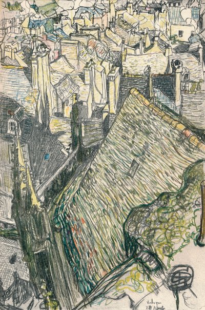 Valogne、c1911からの眺め 作： Georges Dupuis