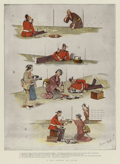 日本上陸 作： Georges Ferdinand Bigot