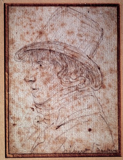ジャック・ヘベール（1757-1794）の肖像。ジャーナリストであり、革命派の政治家であり、新聞「the father Duchesne」の創刊者。ガブリエルによるドローイング 作： Georges Francois Gabriel