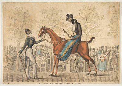 19世紀のパリの大通り。 作： Georges Jacques Gatine