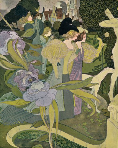 アーミデの庭園、c1888-1898、1898 作： Georges Joseph van Sluijters
