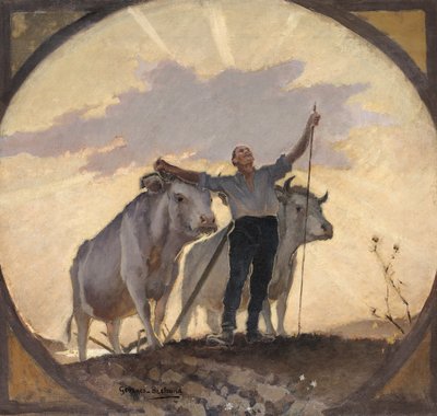 太陽への地球の賛美歌、1892 作： Georges Jules Bertrand
