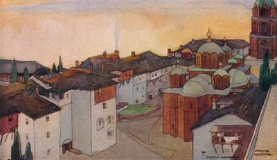 ロシアのロシア修道院、19世紀 作： Georges Kossiakoff