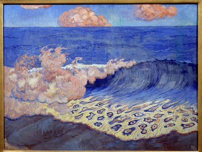 ブルーネイビー、波の効果。ジョルジュ・ラコンブ（1868-1916）の絵画 作： Georges Lacombe
