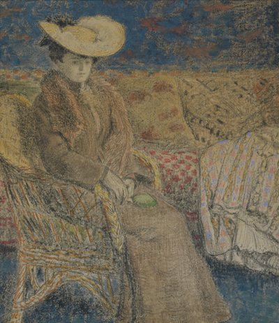 着席女性、1900年頃 作： Georges Lemmen