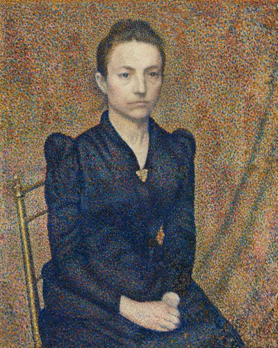 芸術家の妹の肖像、1891年。 作： Georges Lemmen