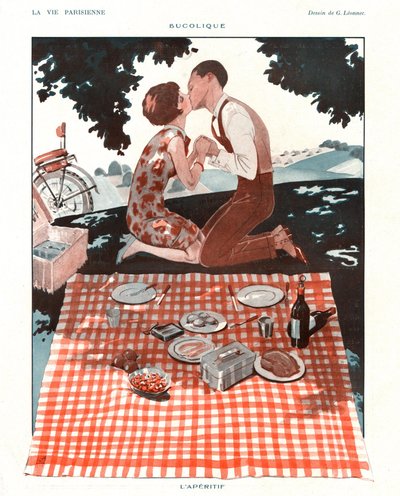 「牧歌的」、「La Vie Parisienne」のイラスト 作： Georges Leonnec