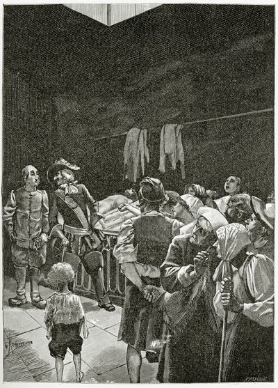 ラモルグ-19世紀のハンアイランドからのイラスト（bw彫刻） 作： Georges Marie Rochegrosse