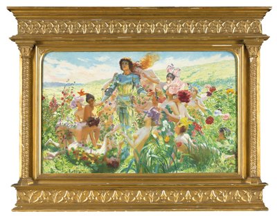 花の騎士（帆布に油彩） 作： Georges Marie Rochegrosse