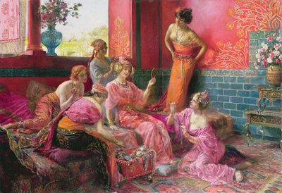 ハーレムの娘たち、1921 作： Georges Marie Rochegrosse