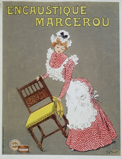 木工用ワックス "Encaustic Marcerou "の広告 作： Georges Meunier