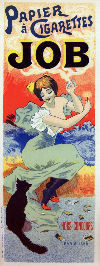 ライフスタイルタバコ用のジョブローリングペーパー。Georges Meunierによるポスター、フランス、1895年頃（ポスター 作： Georges Meunier