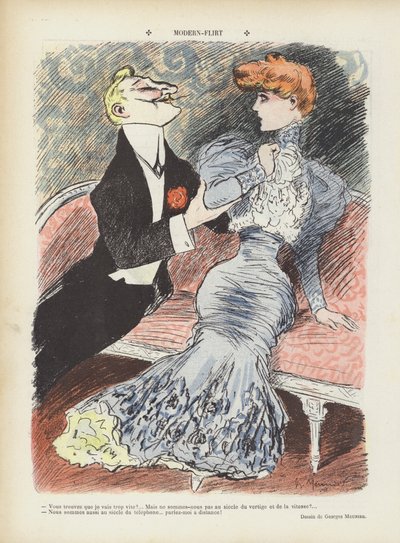 現代の気を惹く。ル・リールのイラスト 作： Georges Meunier