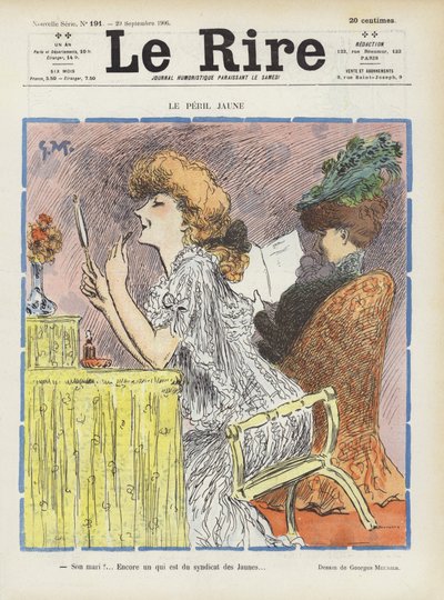 黄色の危険。ル・リールのイラスト 作： Georges Meunier