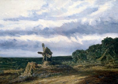 ミルのある風景、c1783-1843 作： Georges Michel