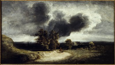 パリ郊外の風景 1830年頃 油彩・カンヴァス 作： Georges Michel