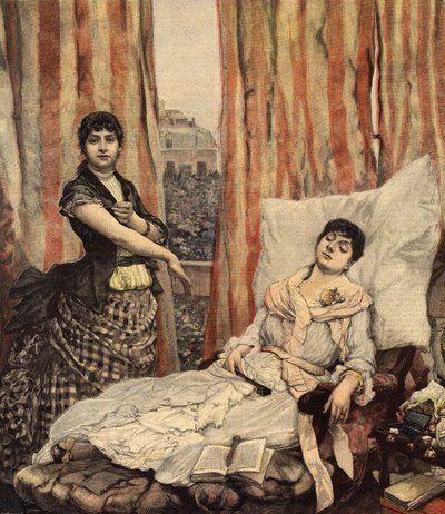 モルヒネ中毒者 作： Georges Moreau de Tours