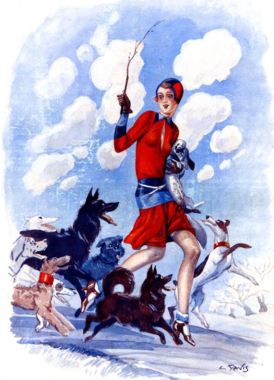 春のいたずらっ子、危険なミイラの女の子 - イラスト：la Vie Parisienneより 作： Georges Pavis