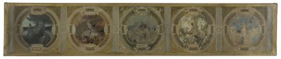 パリ市庁舎のロバウ・ギャラリーのスケッチ：パリの誕生。闘争。哲学と古代文学。春。文学、1890年（キャンバスに油彩） 作： Georges Picard
