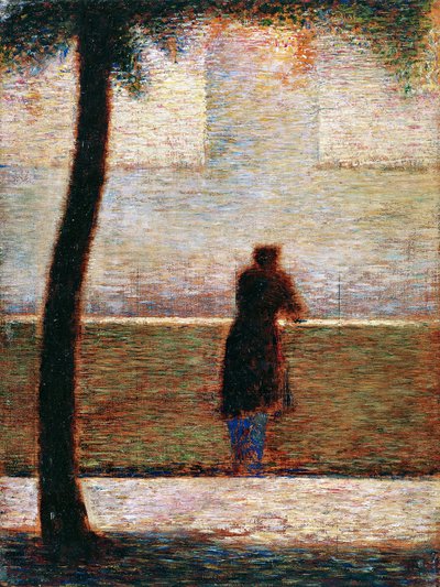 欄干に寄りかかった男1881年。 作： Georges Pierre Seurat