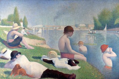 アスニエールの海水浴客 作： Georges Pierre Seurat