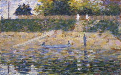 川岸のボート、1883年 作： Georges Pierre Seurat