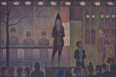 サーカスの客寄せ簿（Parade de cirque） 作： Georges Pierre Seurat