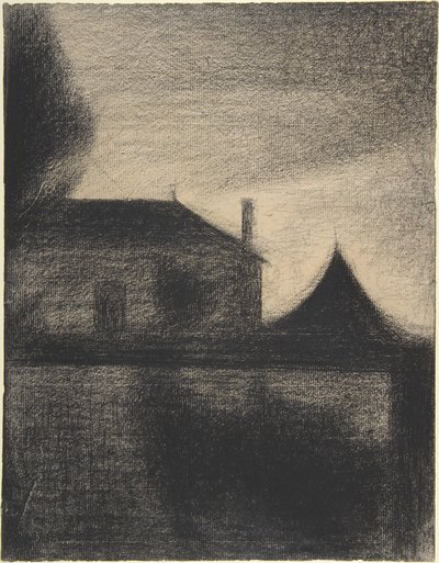 夕暮れの家 作： Georges Pierre Seurat