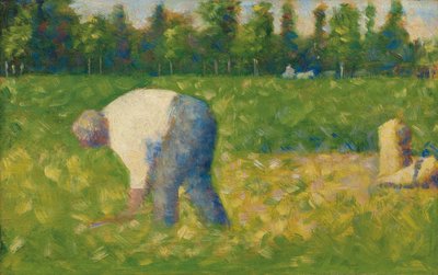 農民の仕事;働く農民、1882-1883 作： Georges Pierre Seurat