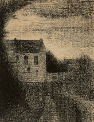 スクエアハウス;正方形の家、1882年から1884年頃 作： Georges Pierre Seurat