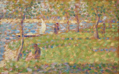 La Grande Jatte の習作、18841885。 作： Georges Pierre Seurat