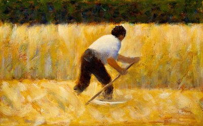 芝刈り機、1881-82。 作： Georges Pierre Seurat