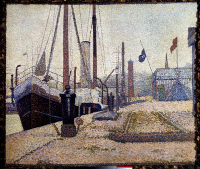 オンフルールの港に停泊する帆船ラ・マリア号 作： Georges Pierre Seurat