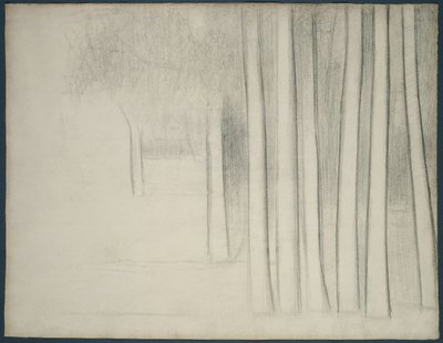 木の幹 (La Grande Jatte の習作) 作： Georges Pierre Seurat