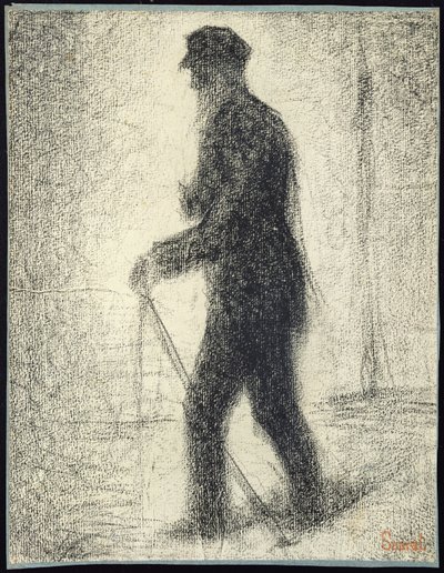 ウォーキング、1882年頃 作： Georges Pierre Seurat