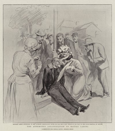 Maitre Laboriの暗殺未遂 作： Georges Redon