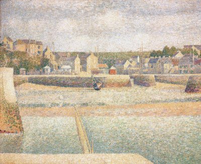 干潮時のポルテンベッシンの外港 作： Georges Seurat