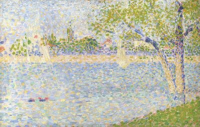 グランジャットから見たセーヌ川。 1888 作： Georges Seurat