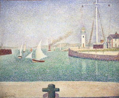 オンフルール港入り口 作： Georges Seurat