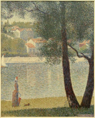 クルブヴォアのセーヌ川 作： Georges Seurat