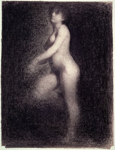 ヌード、1881年から82年頃（鉛筆とクレヨン） 作： Georges Seurat