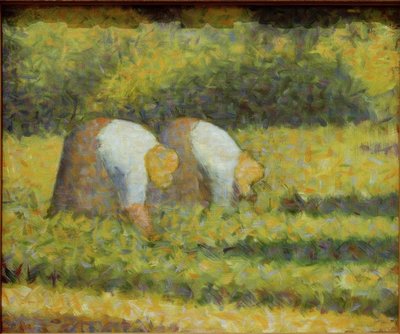 仕事で農民の女性 作： Georges Seurat