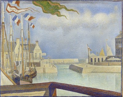 Port-en-Bessin（Port-en-Bessin、日曜日）のSonntag。 1888 作： Georges Seurat