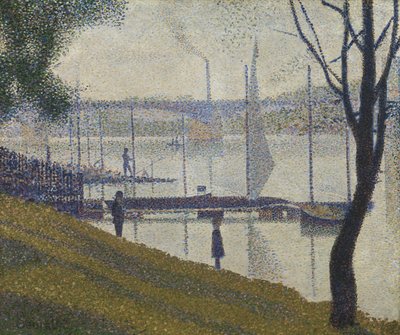 クルブヴォアの橋、1886年〜87年 作： Georges Seurat