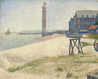 オンフルールの灯台、1886 作： Georges Seurat