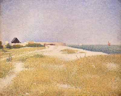 フォートサムソンのビュー、1885 作： Georges Seurat