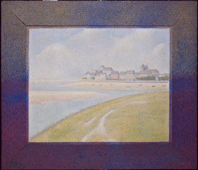 1889年上流からのルクロトワの眺め 作： Georges Seurat